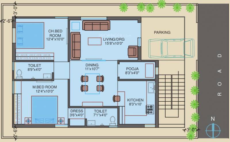 SV SM Enclave Villa (2BHK+2T (1,395 sq ft) 1395 sq ft)
