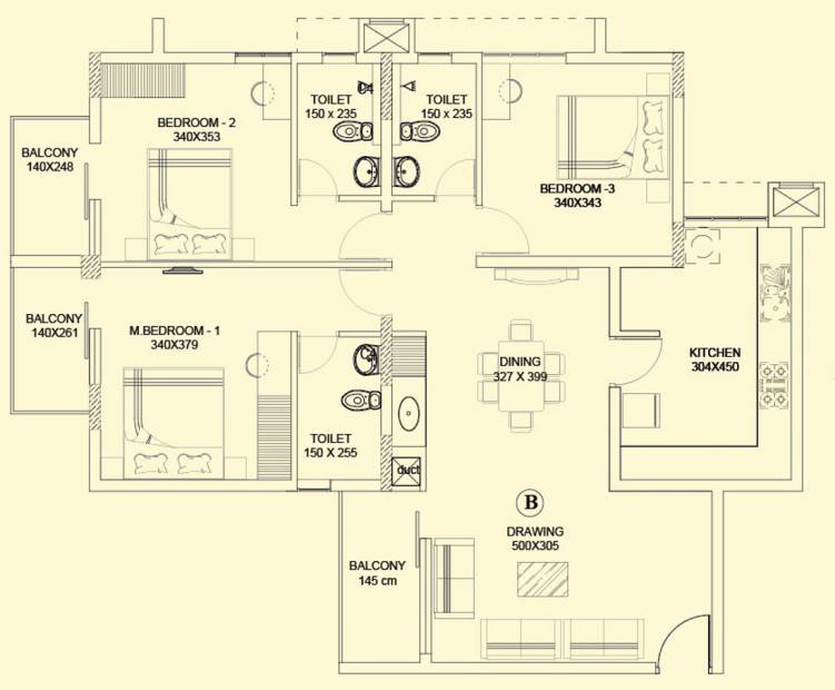 Asset Chrisabelle (3BHK+3T (1,668 sq ft) 1668 sq ft)