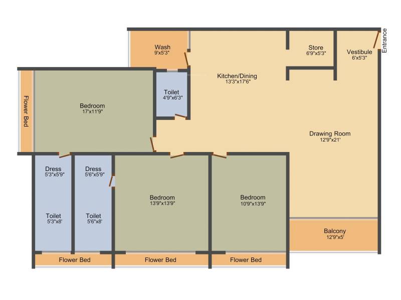 ACME Aditya Heavens (3BHK+3T (2,520 sq ft) 2520 sq ft)