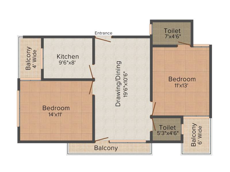 Sanrachna Samridhi Apartment (2BHK+2T (1,100 sq ft) 1100 sq ft)