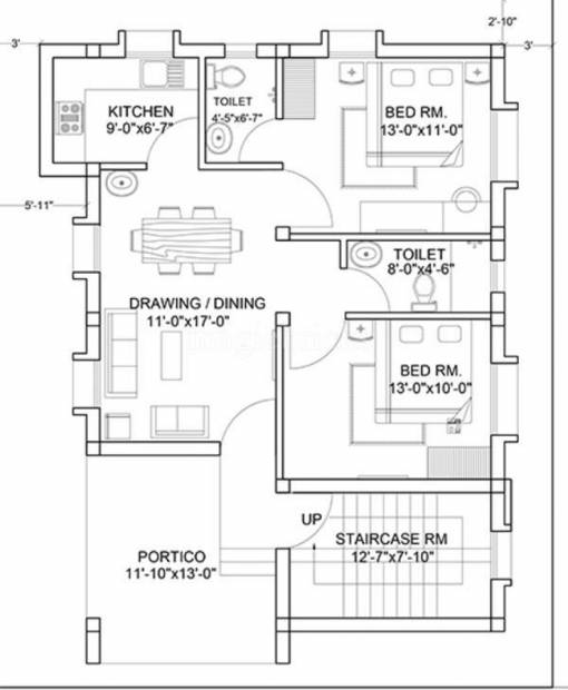 Ethics Arpit (2BHK+2T (1,141 sq ft) 1141 sq ft)