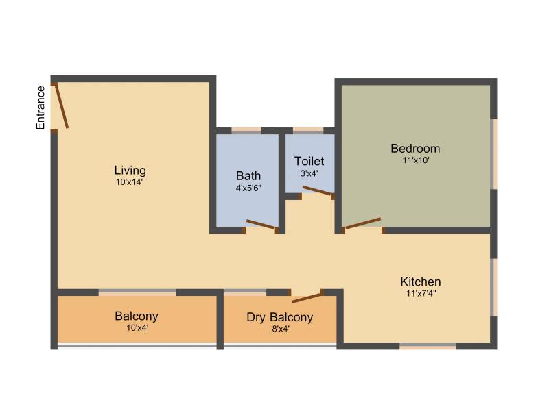 Yura Icchapurti Complex (1BHK+1T (571 sq ft) 571 sq ft)