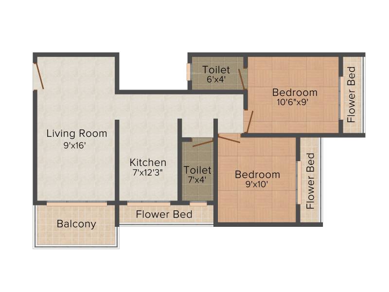 Jupiter Om Anant Residency (2BHK+2T (1,065 sq ft) 1065 sq ft)