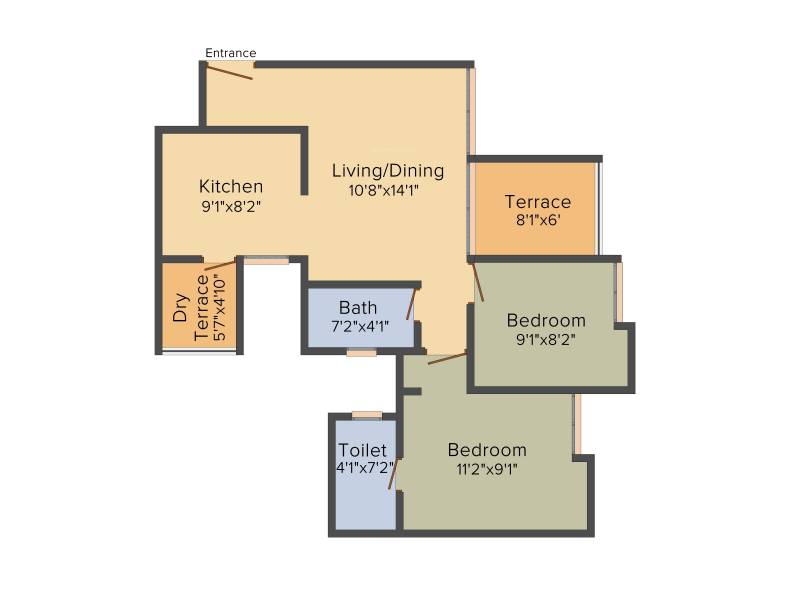 Satyam Satyam Niranjani (2BHK+2T (932 sq ft) 932 sq ft)