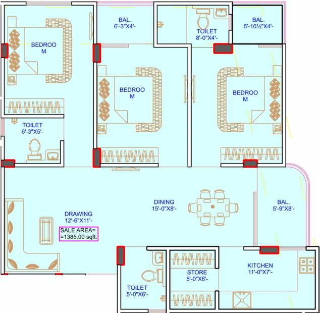 Sanrachna Swroop Enclave (4BHK+4T (1,810 sq ft) 1810 sq ft)