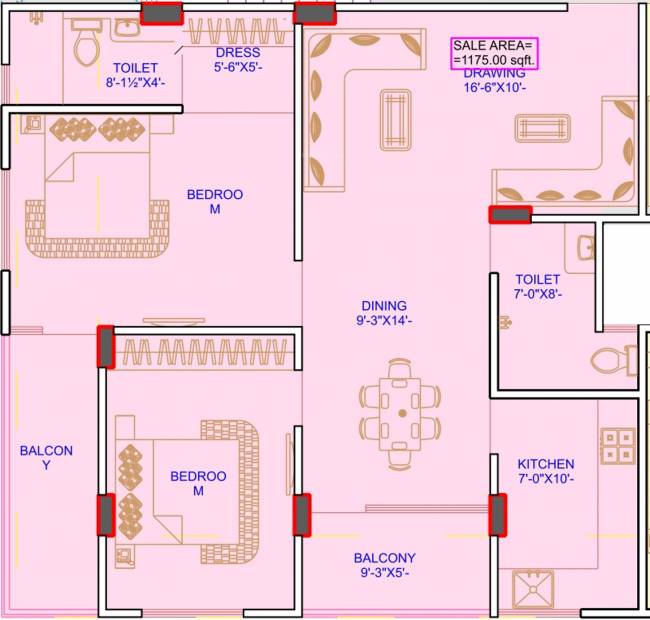 Sanrachna Swroop Enclave (2BHK+2T (1,175 sq ft) 1175 sq ft)