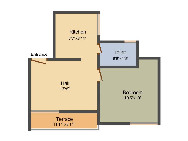 Darsh Heights (1BHK+1T (460 sq ft) 460 sq ft)