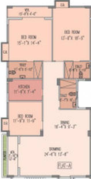 KIC Gulmohar (3BHK+3T (2,265 sq ft) 2265 sq ft)
