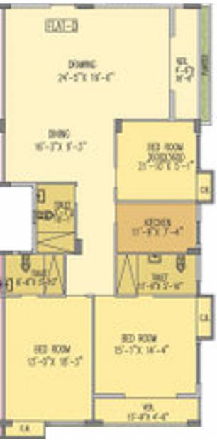 KIC Gulmohar (3BHK+3T (2,370 sq ft) 2370 sq ft)