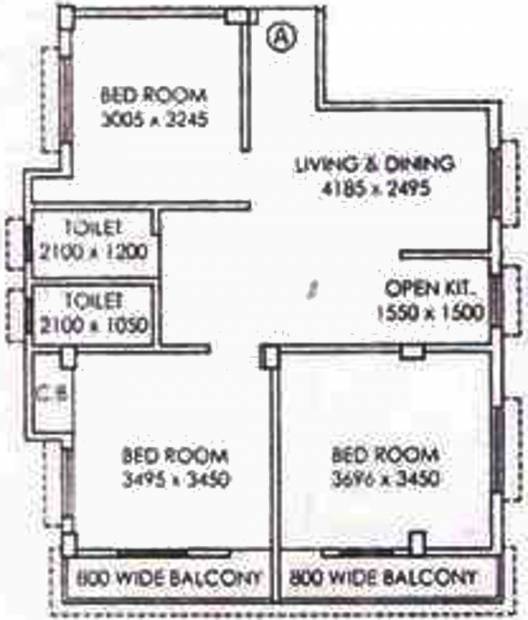 Sidharth Sidharth Nest (3BHK+2T (926 sq ft) 926 sq ft)