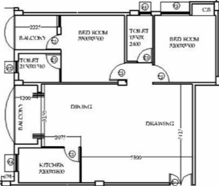 Module Developers Anandamoy Apartment (2BHK+2T (1,285 sq ft) 1285 sq ft)