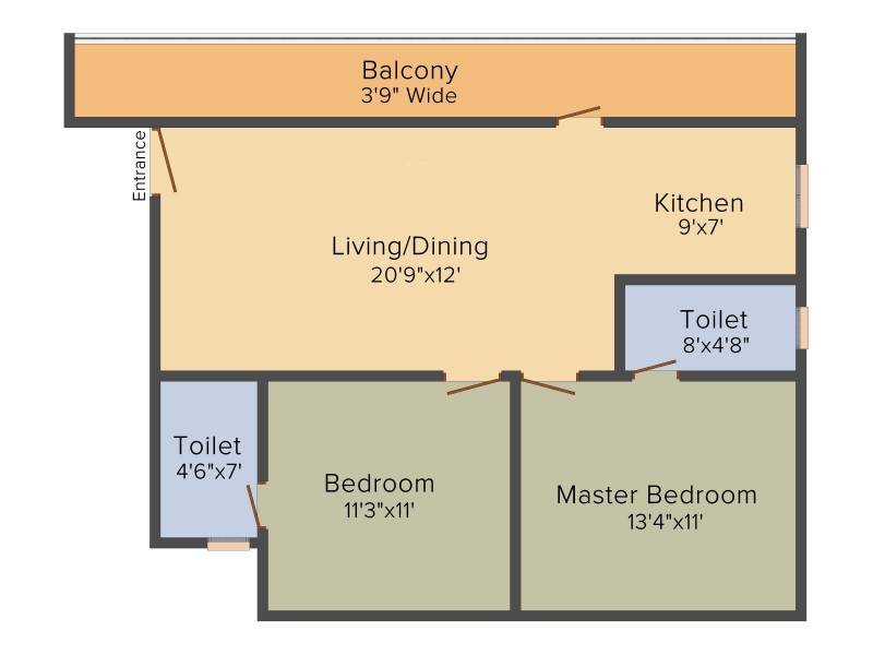 Shashwathi Residency (2BHK+2T (1,019 sq ft) 1019 sq ft)