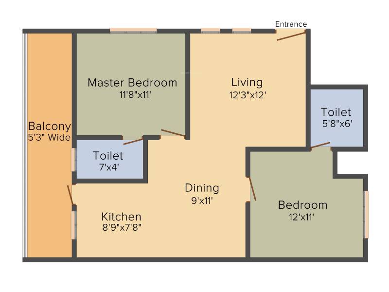 Shashwathi Residency (2BHK+2T (1,042 sq ft) 1042 sq ft)