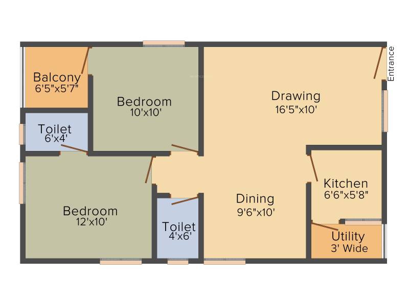 SS Navya Tulip (2BHK+2T (936 sq ft) 936 sq ft)