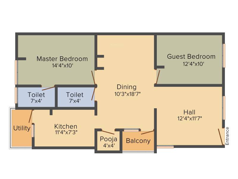 Vasal Edam Srinivas (2BHK+2T (1,065 sq ft) 1065 sq ft)