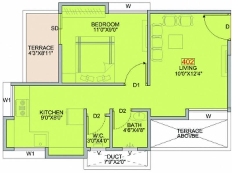 Jignesh Entity (1BHK+1T (542 sq ft) 542 sq ft)