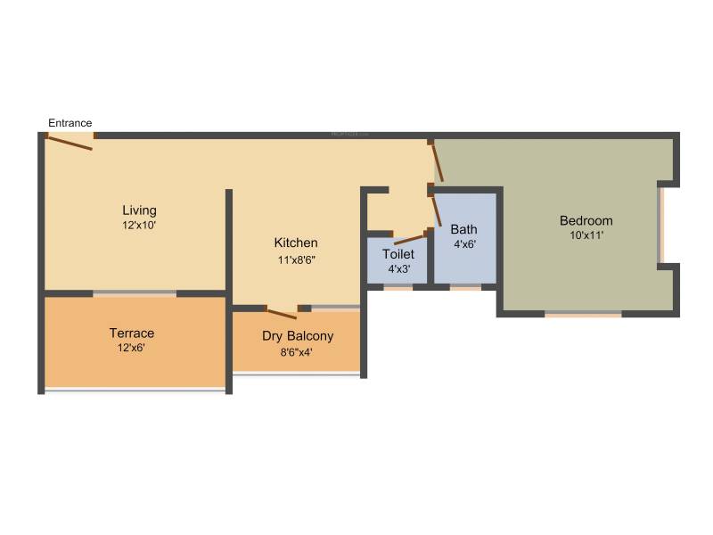 Krushna Shree Dattayog Residency (1BHK+1T (673 sq ft) 673 sq ft)