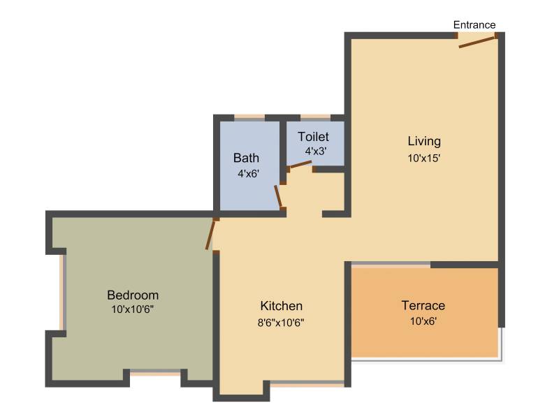 Krushna Shree Dattayog Residency (1BHK+1T (616 sq ft) 616 sq ft)
