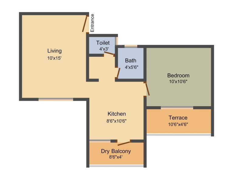 Krushna Shree Dattayog Residency (1BHK+1T (631 sq ft) 631 sq ft)