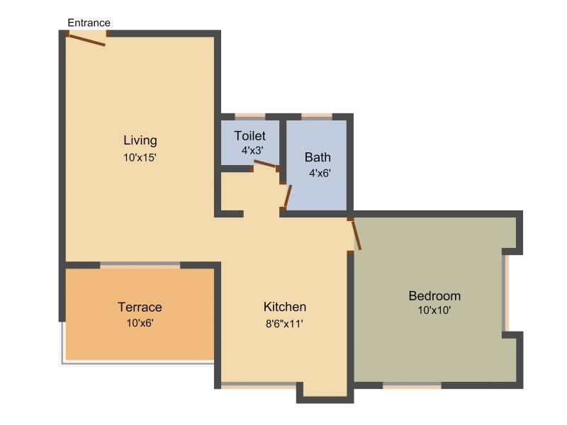 Krushna Shree Dattayog Residency (1BHK+1T (610 sq ft) 610 sq ft)
