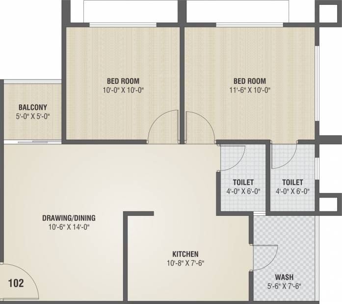 Sachet Vedant Shreeji Enclave (2BHK+2T (1,179 sq ft) 1179 sq ft)