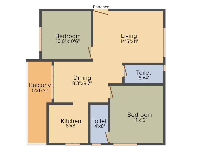 Saritha Elan (2BHK+2T (1,013 sq ft) 1013 sq ft)