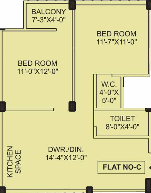 Tirath Matashree Abasan (2BHK+1T (846 sq ft) 846 sq ft)
