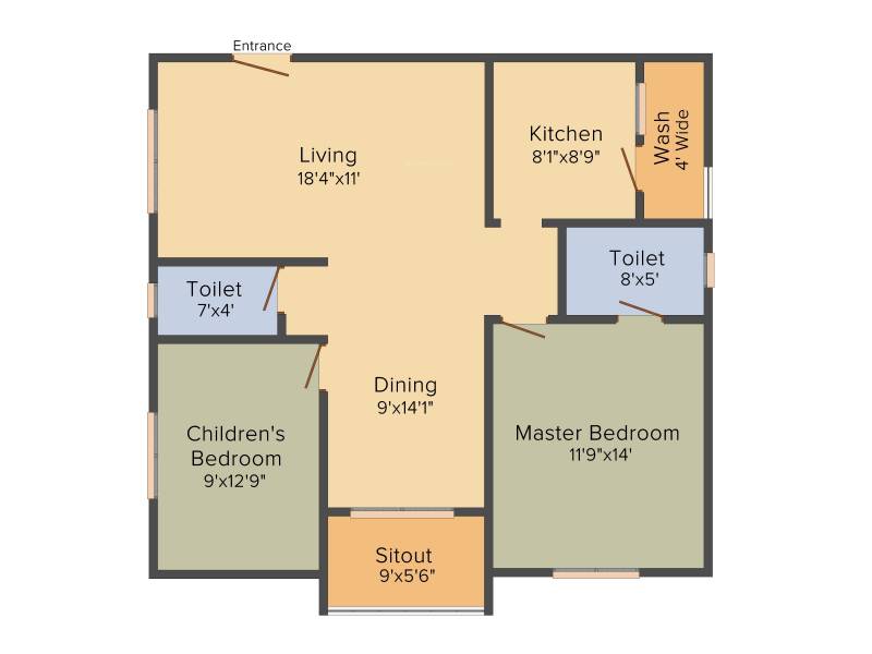 Hallmark Silvanus (2BHK+2T (1,239.89 sq ft) 1239.89 sq ft)