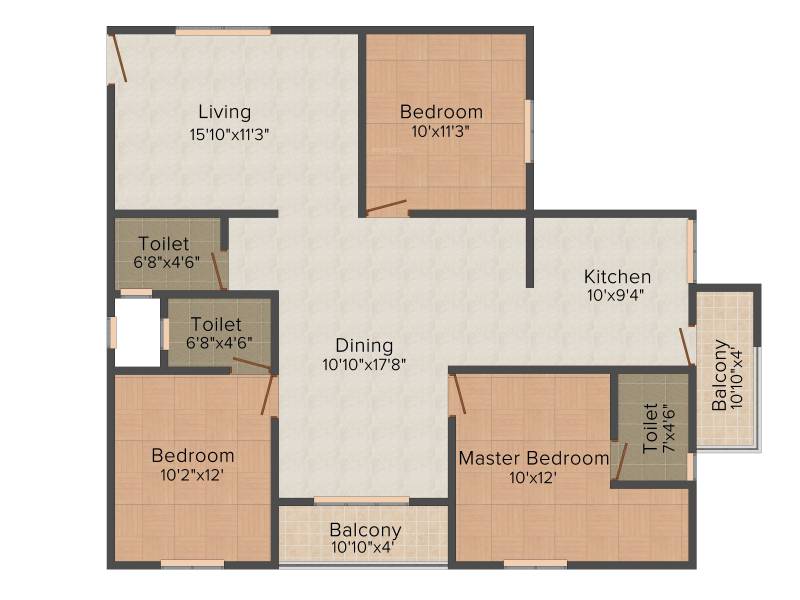 DS DSMAX SELDONS (3BHK+3T (1,620 sq ft) 1620 sq ft)