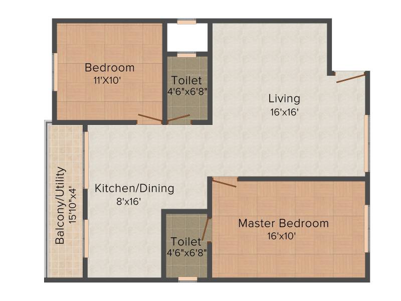 DS DSMAX SHRINE (2BHK+2T (1,256 sq ft) 1256 sq ft)