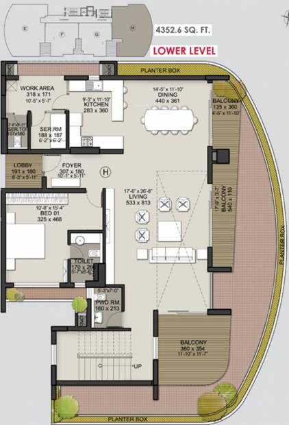 Malabar Grand Cypress (4BHK+4T (4,352 sq ft)   Servant Room 4352 sq ft)