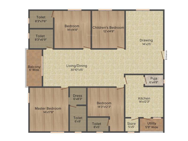 Legend Suraj (4BHK+4T (3,169 sq ft)   Pooja Room 3169 sq ft)