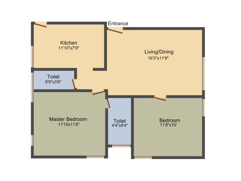 Abinandan Sweta (2BHK+2T (899 sq ft) 899 sq ft)