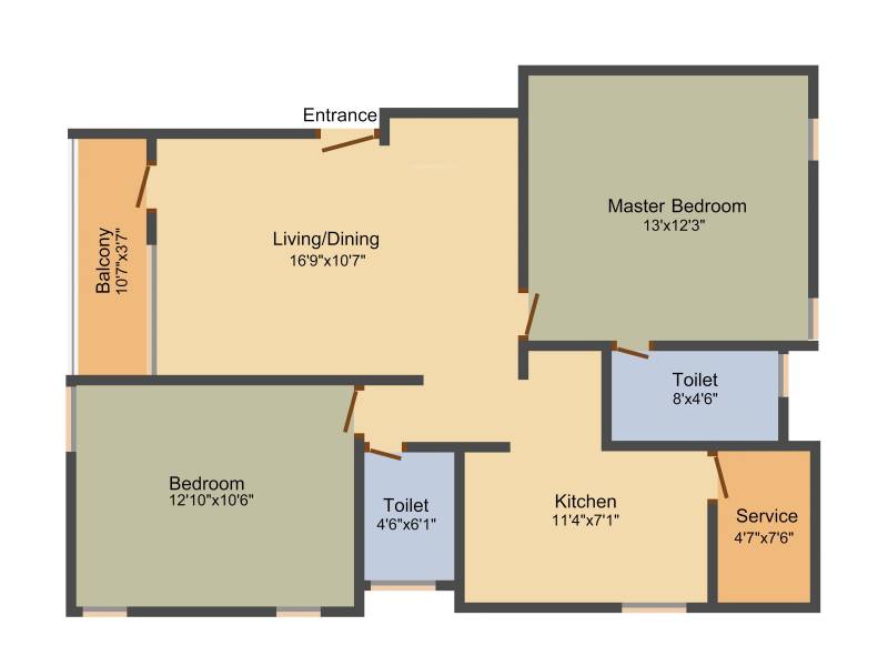 Abinandan Sweta (2BHK+2T (1,075 sq ft) 1075 sq ft)
