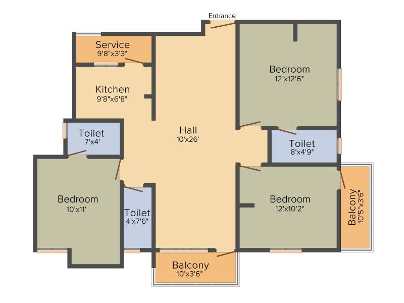 Vinoth Vamsi (3BHK+3T (1,345 sq ft) 1345 sq ft)