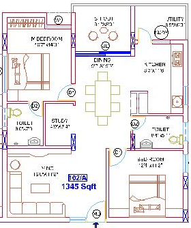 Saket Pranamam (2BHK+2T (1,345 sq ft) 1345 sq ft) Saket Pranamam (2BHK+2T (1,345 sq ft) 1345 sq ft)