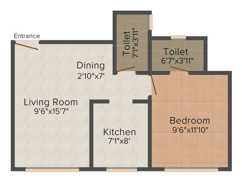 Veena Serenity (3BHK+3T (781 sq ft) 781 sq ft)