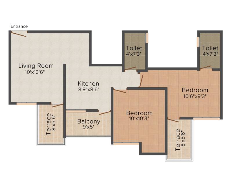 Shree Dang Ikon Phase 1 (1BHK+1T (379 sq ft) 379 sq ft)