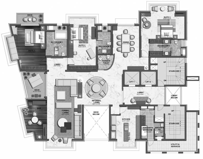 Clover Esperanza (4BHK+4T (4,044 sq ft) + Servant Room 4044 sq ft)