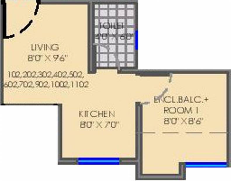 Maple Aapla Ghar Moshi Annex Phase I (1BHK+1T (199.35 sq ft) 199.35 sq ft)