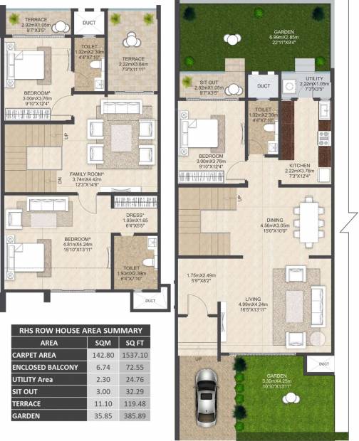 Mahindra Bloomdale Row House 5 (3BHK+3T (1,537.09 sq ft) 1537.09 sq ft)