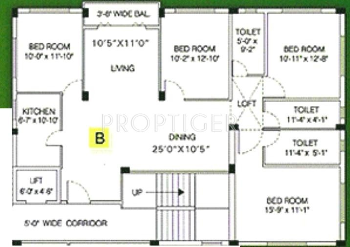 Akshara Akshara Park (4BHK+3T (1,965 sq ft) 1965 sq ft)
