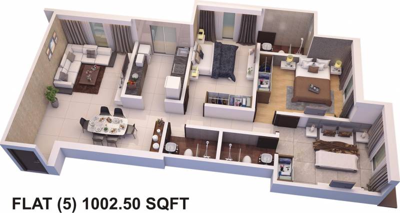 Reliance Tilak Nagar Nisarg Co Op Hsg Soc Ltd (3BHK+3T (1,002.50 sq ft) 1002.5 sq ft)