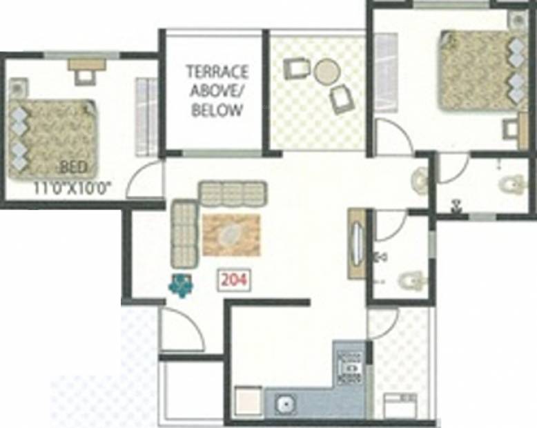 Gawade Emerald PH IV (2BHK+2T (454.88 sq ft) 454.88 sq ft) Gawade Emerald PH IV (2BHK+2T (454.88 sq ft) 454.88 sq ft)