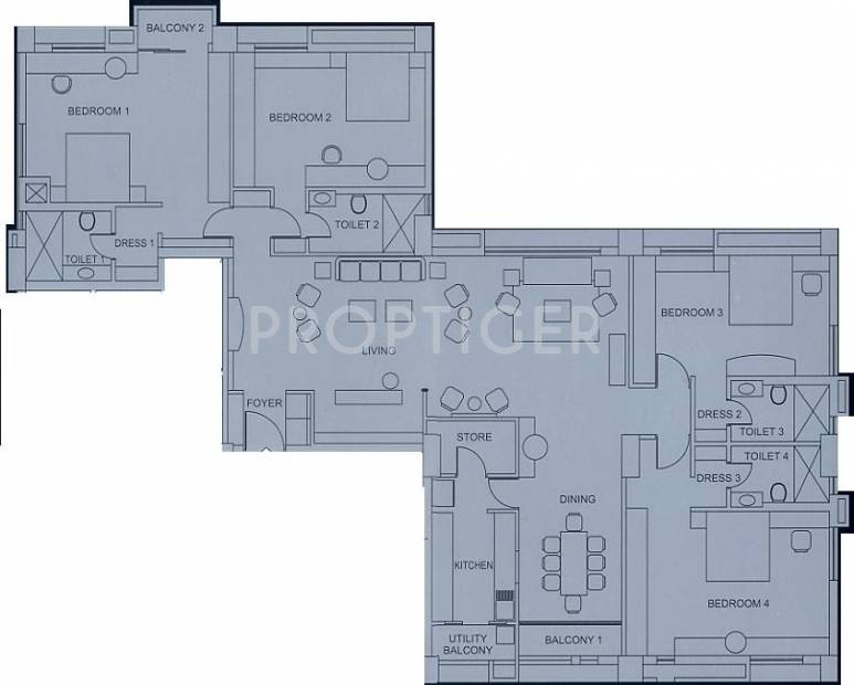 SG The Empire (4BHK+4T (3,967 sq ft) 3967 sq ft)