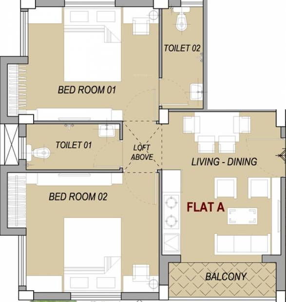 Gupta Empire Pramodtaru Bhawan (2BHK+2T (845 sq ft) 845 sq ft)