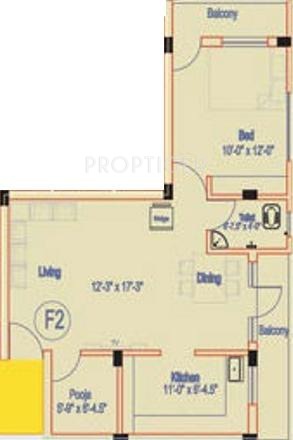 Strinivas Sruthi Vaikunth (1BHK+1T (823 sq ft) 823 sq ft)