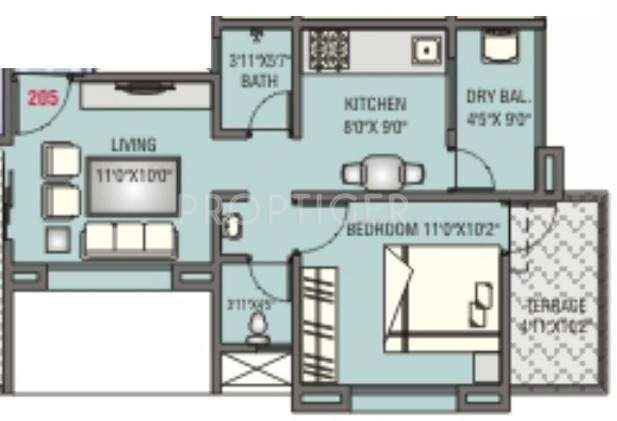 Krishnraj Vrindavan (1BHK+1T (750 sq ft) 750 sq ft)