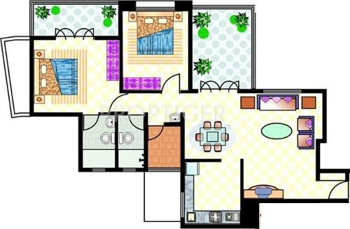 Nirman Landmark (2BHK+2T (1,117 sq ft) 1117 sq ft)