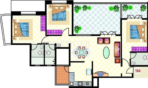 Nirman Landmark (3BHK+3T (1,403 sq ft) 1403 sq ft)